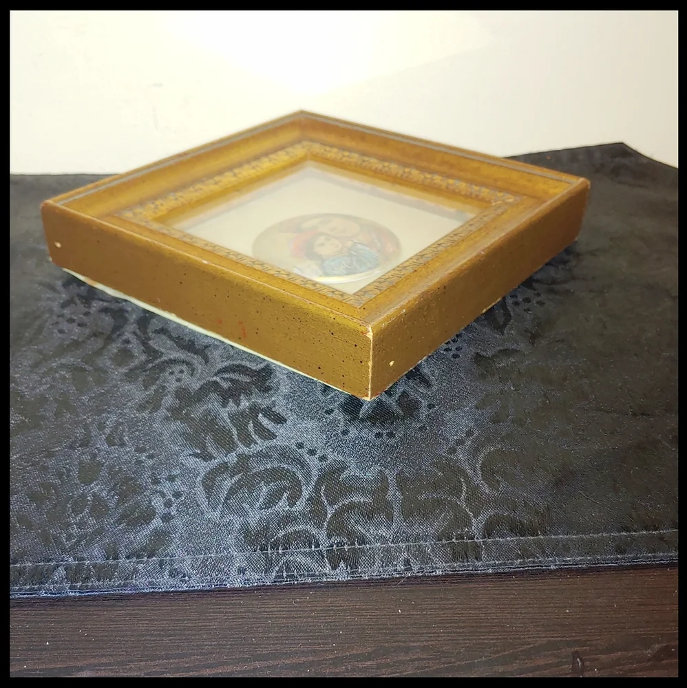 Edna Hibel Framed Porcelain Plaque *please read*